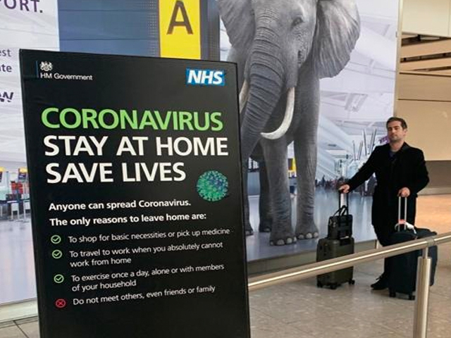 Heathrow Coronavirus PHE safety messaging