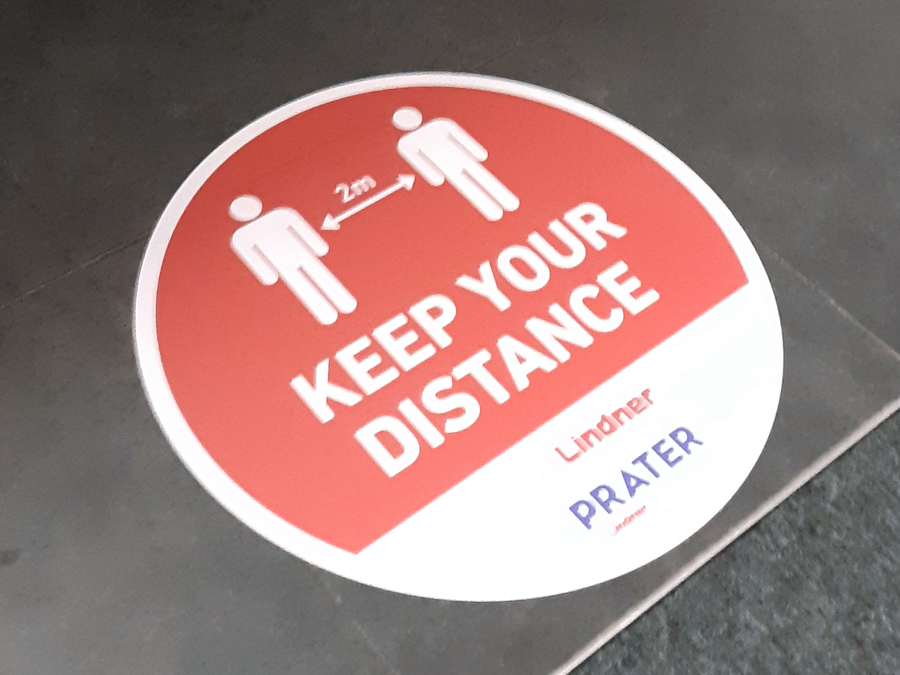 Prater keep your distance sticker