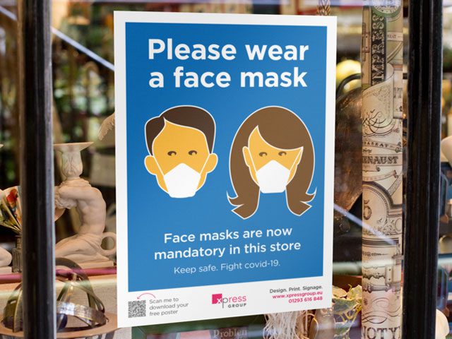 Download a free face mask poster