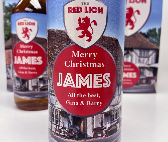 LoveMyLocal Pub gift boxes and personalised labels