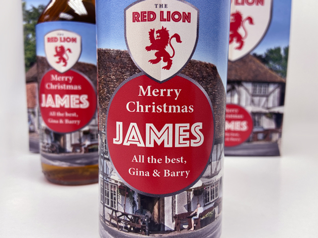 LoveMyLocal Pub gift boxes and personalised labels
