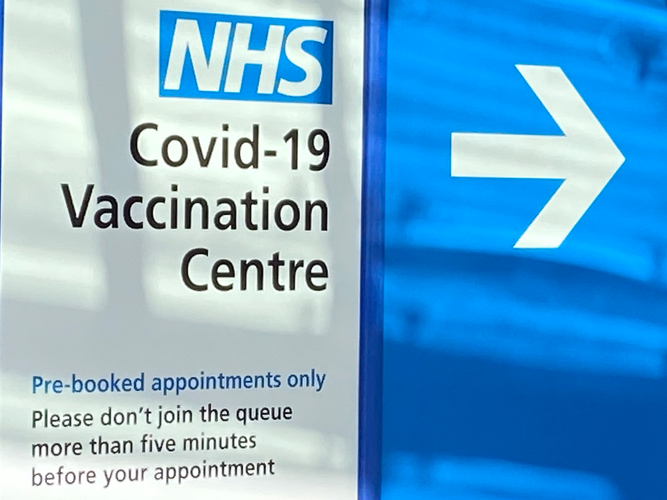 NHS Vaccination Centre wayfinding